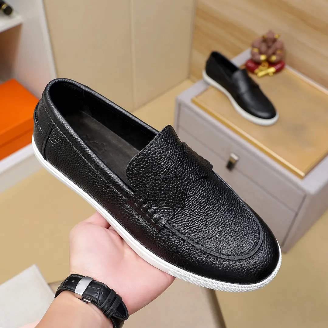 Men's shoes 💰500💰 HERMES Hermès high-end quality original order -Original: imported 🔝Nappa calfskin, frosted cowhide, outer seaming process -Inside: water-dyed cowhide -Outsole: original TPR rubber outsole -Super high quality control·Fine workmanship: High-end, extravagant, and grade) Size: 39-45 (38, 46, can be customized)